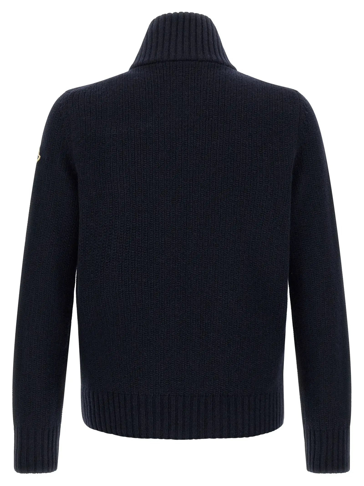 Moncler Blue Virgin Wool Cardigan