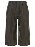 Lemaire Brown Calfskin Bermuda Shorts