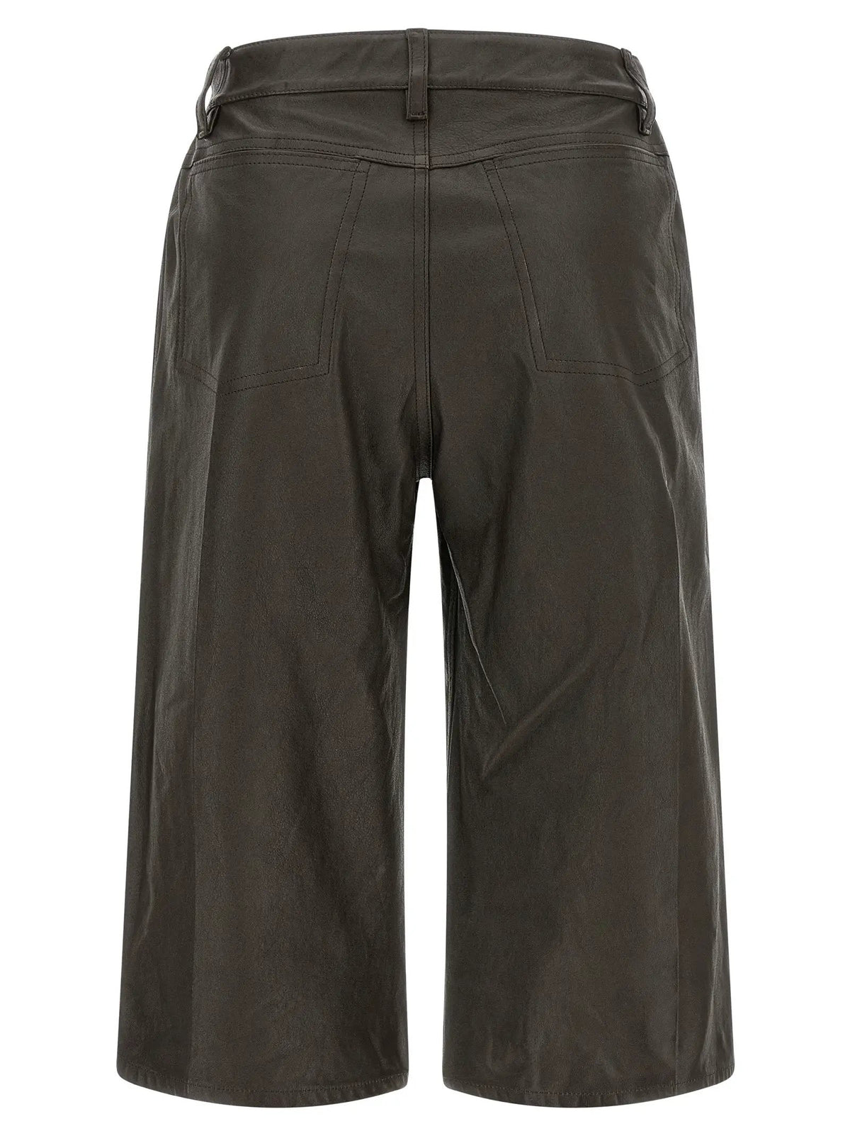 Lemaire Brown Calfskin Bermuda Shorts