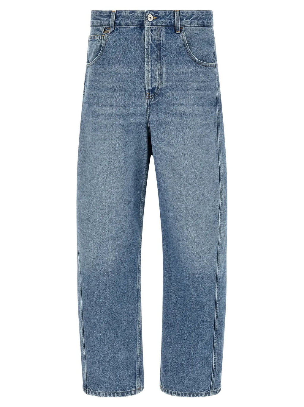 Jean taille haute en coton bleu Jacquemus