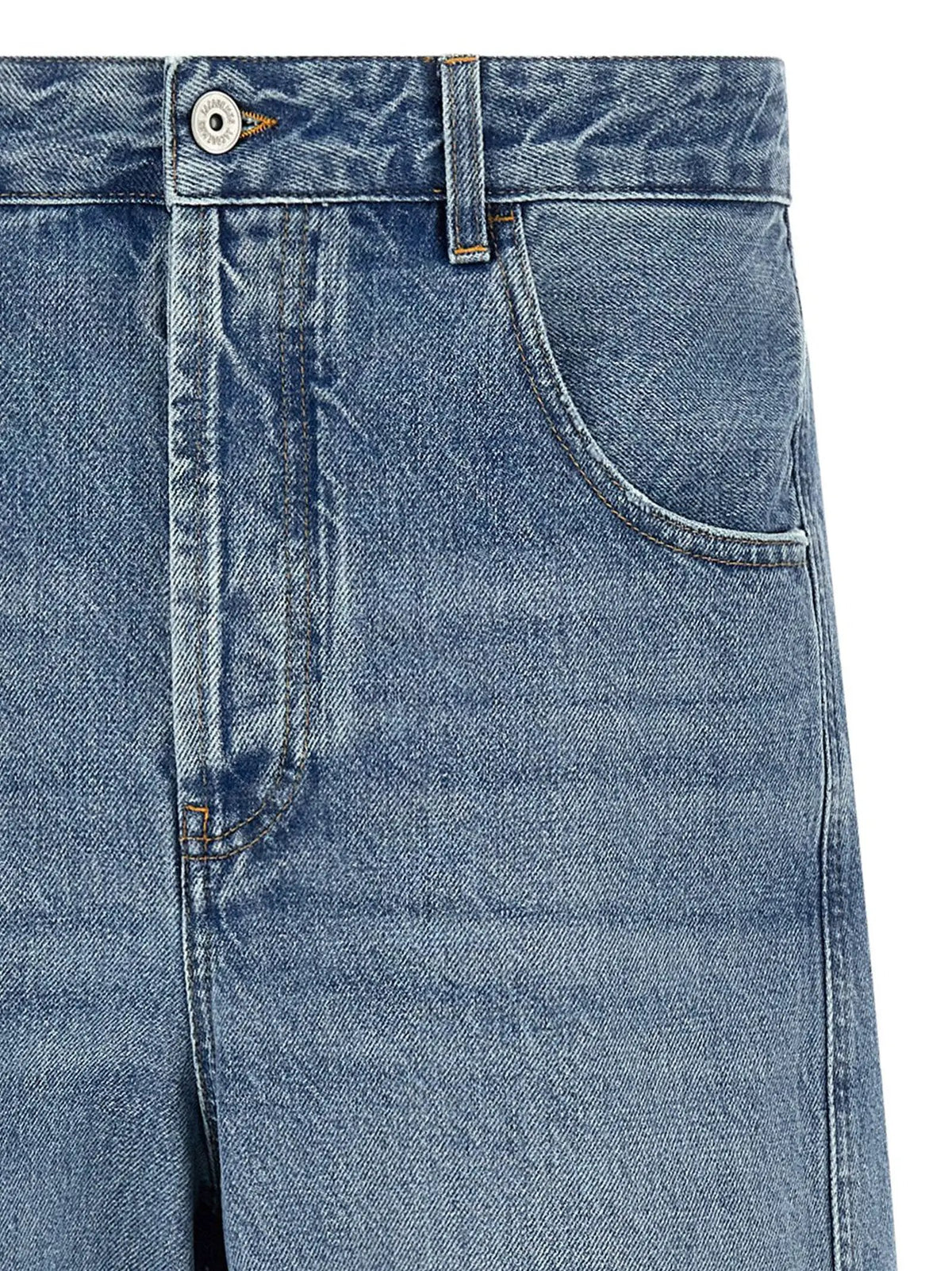 Jean taille haute en coton bleu Jacquemus
