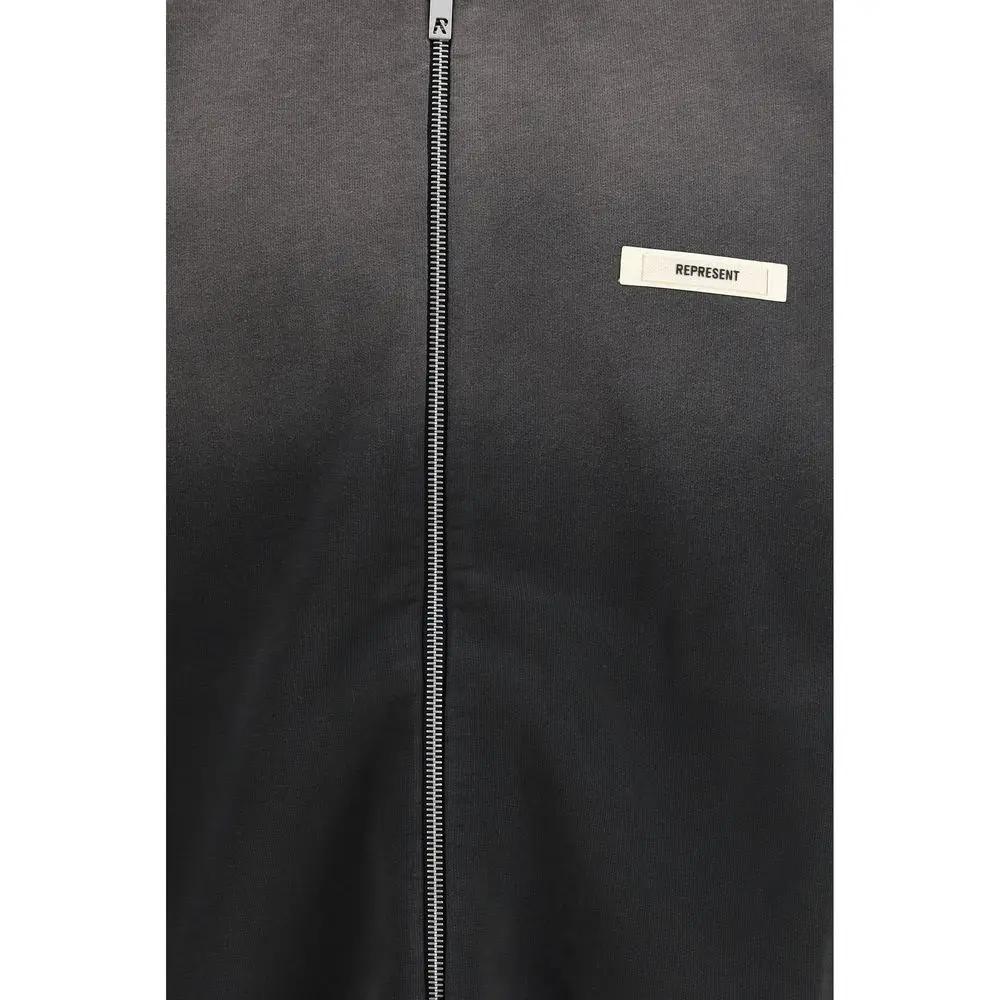 Représenter le sweat-shirt en coton gris