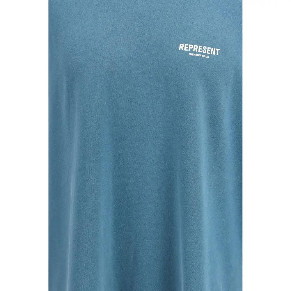 Represent Blue Cotton T-Shirt