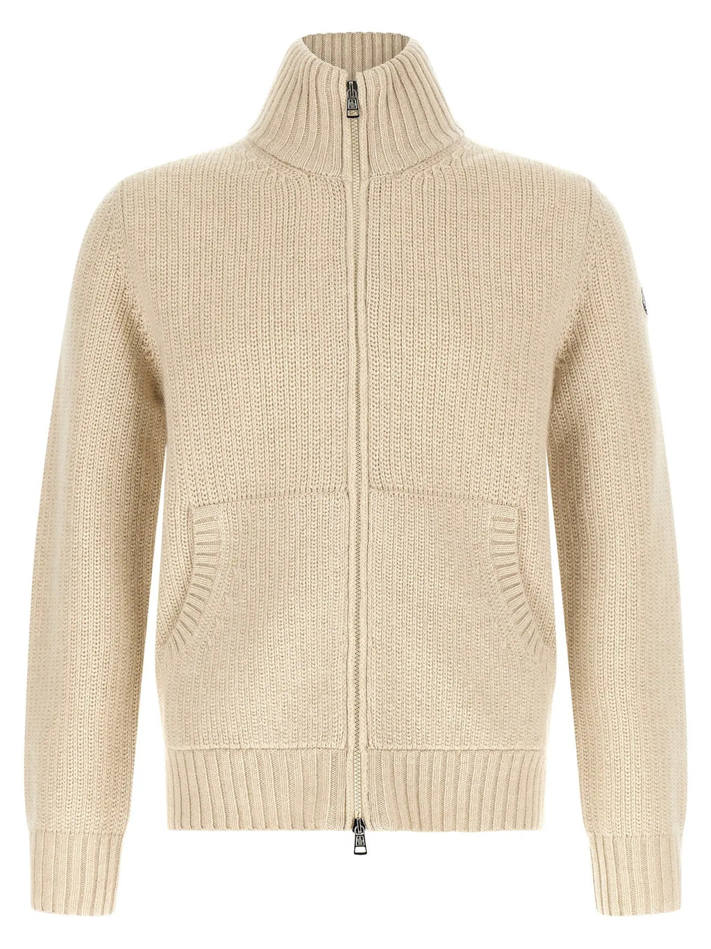 Moncler Moncler Beige Virgin Wool Cardigan