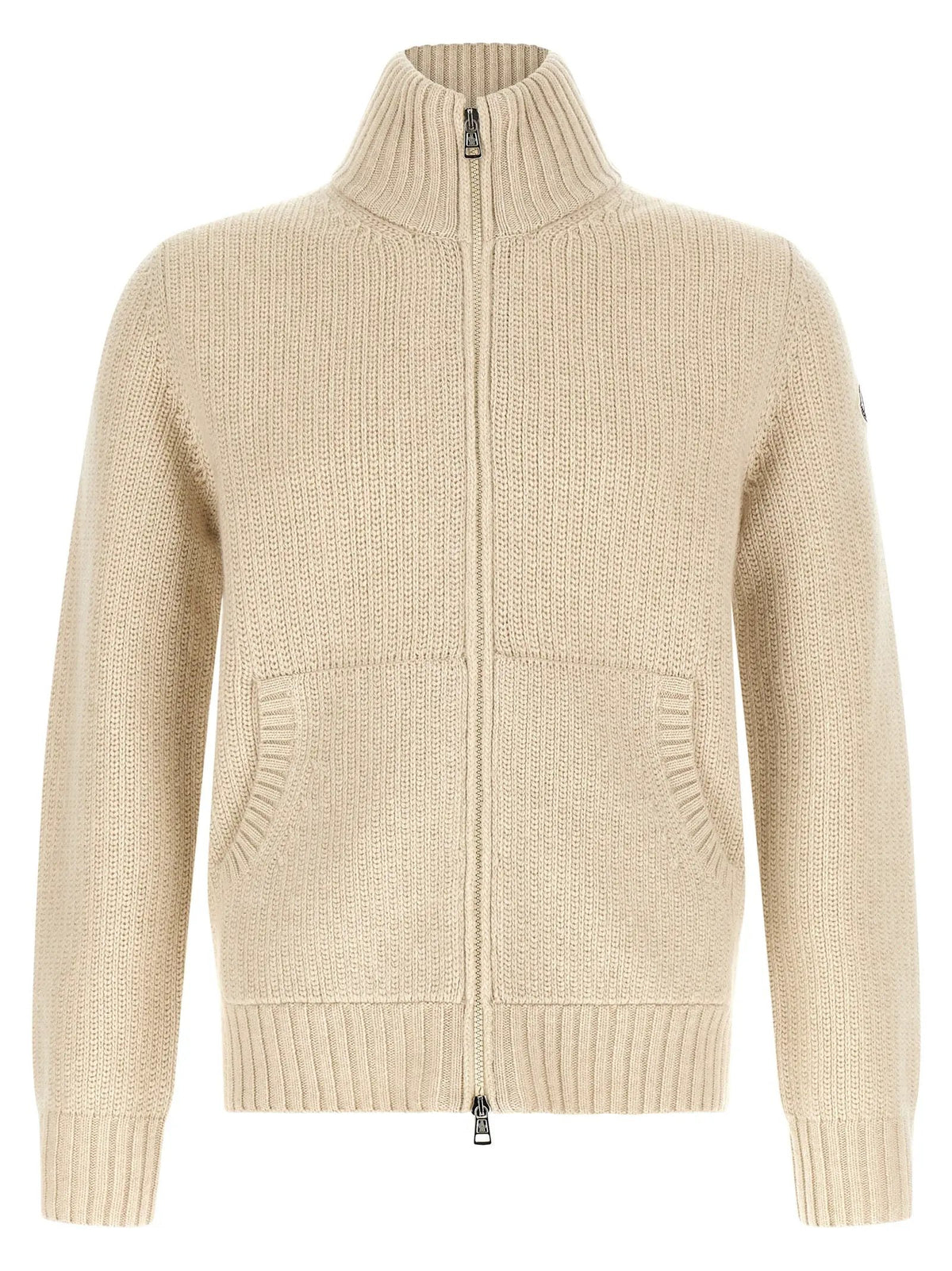 Moncler Moncler Beige Virgin Wool Cardigan