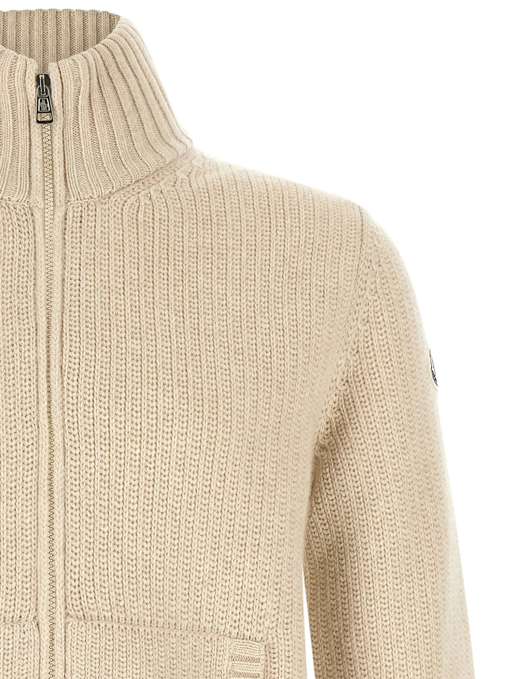 Moncler Moncler Beige Virgin Wool Cardigan