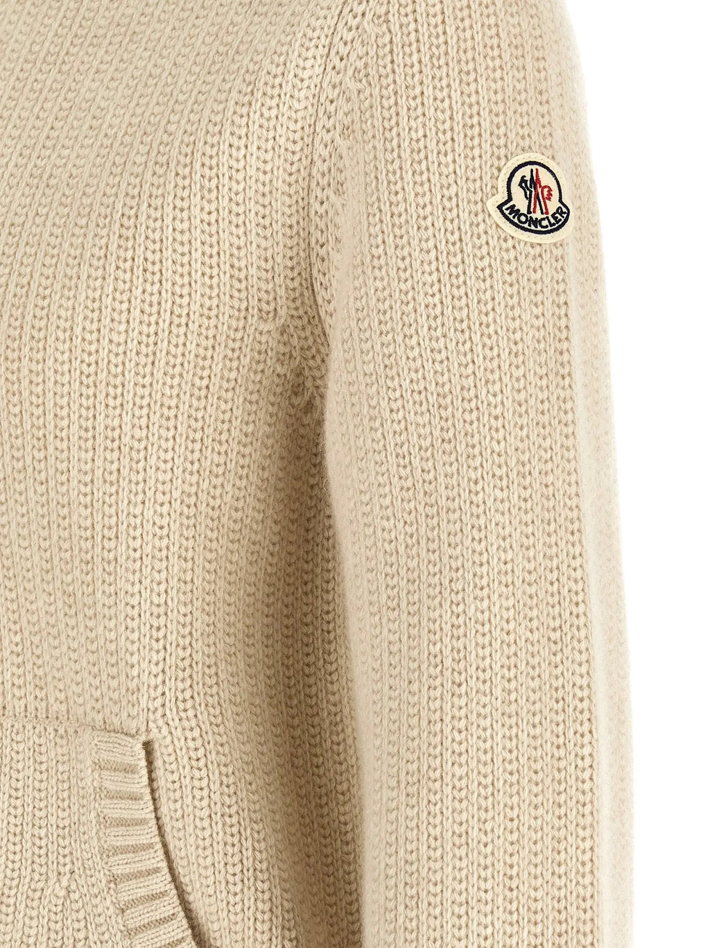 Moncler Moncler Beige Virgin Wool Cardigan