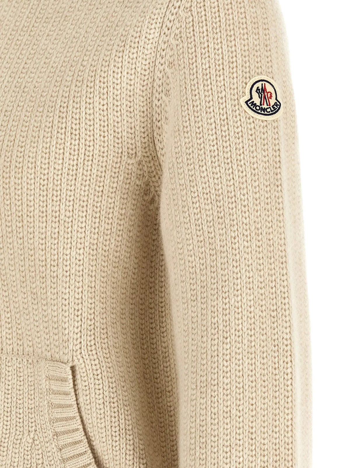 Moncler Moncler Beige Virgin Wool Cardigan