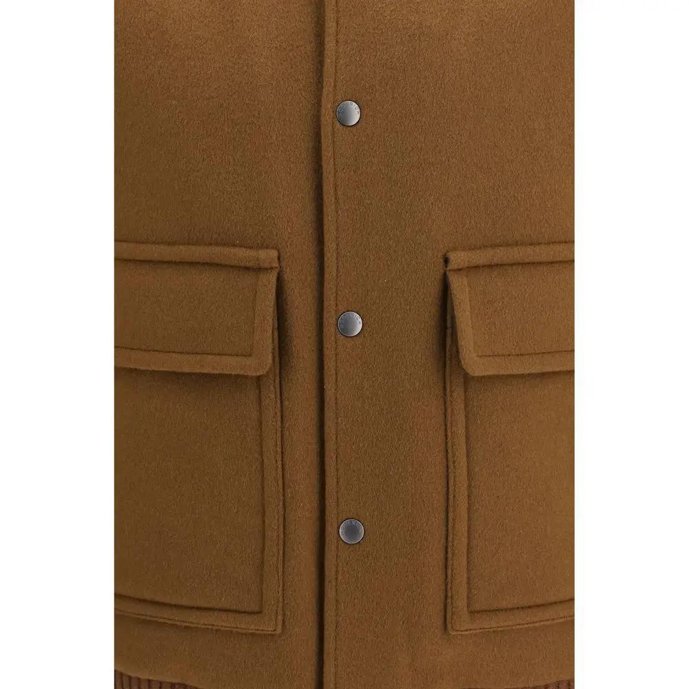 Woolrich Woolrich Brown Wool Oves Aries Bomber