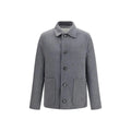 Ami Paris Gray Wool Oves Aries Full-Length Jacket