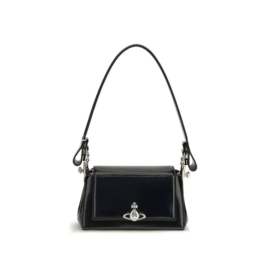 Sac à main Vivienne Westwood en cuir de veau noir Bos Taurus