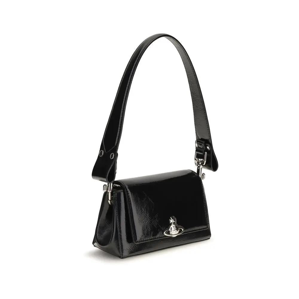 Sac à main Vivienne Westwood en cuir de veau noir Bos Taurus