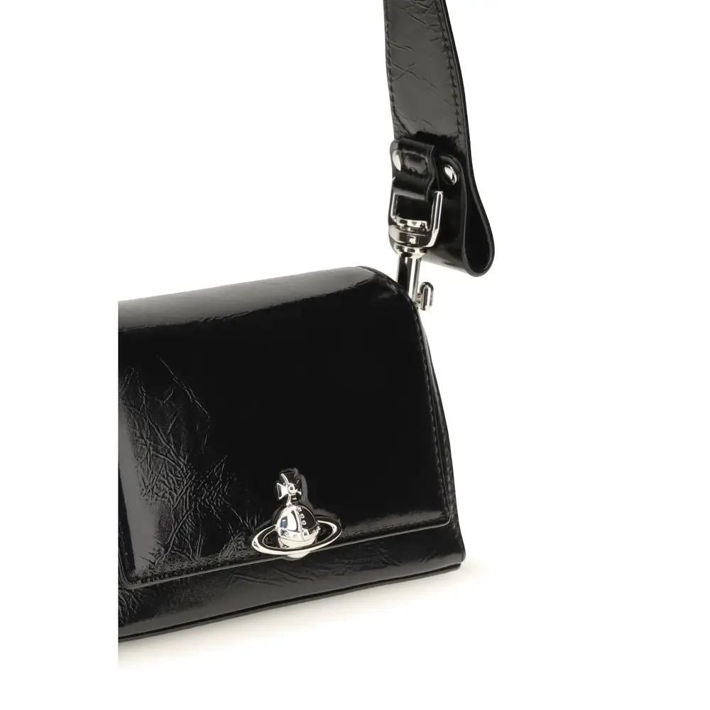 Sac à main Vivienne Westwood en cuir de veau noir Bos Taurus