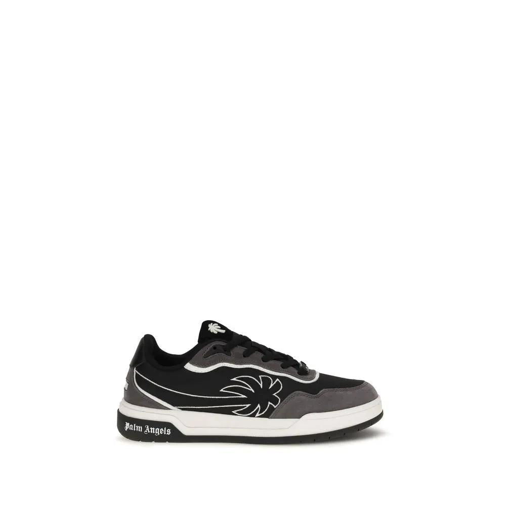 Palm Angels Black Calf Leather Bos Taurus Low Top Sneakers