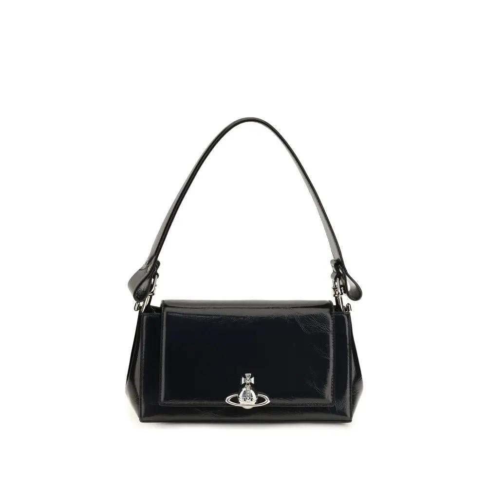 Sac à main Vivienne Westwood en cuir de veau noir Bos Taurus