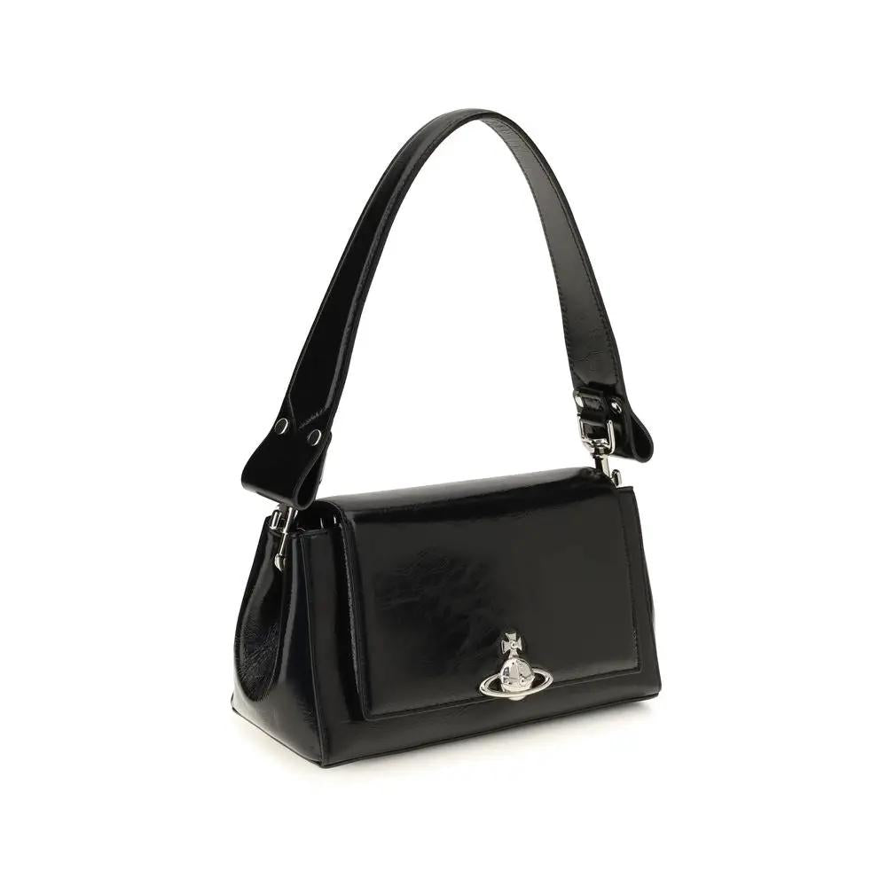 Sac à main Vivienne Westwood en cuir de veau noir Bos Taurus