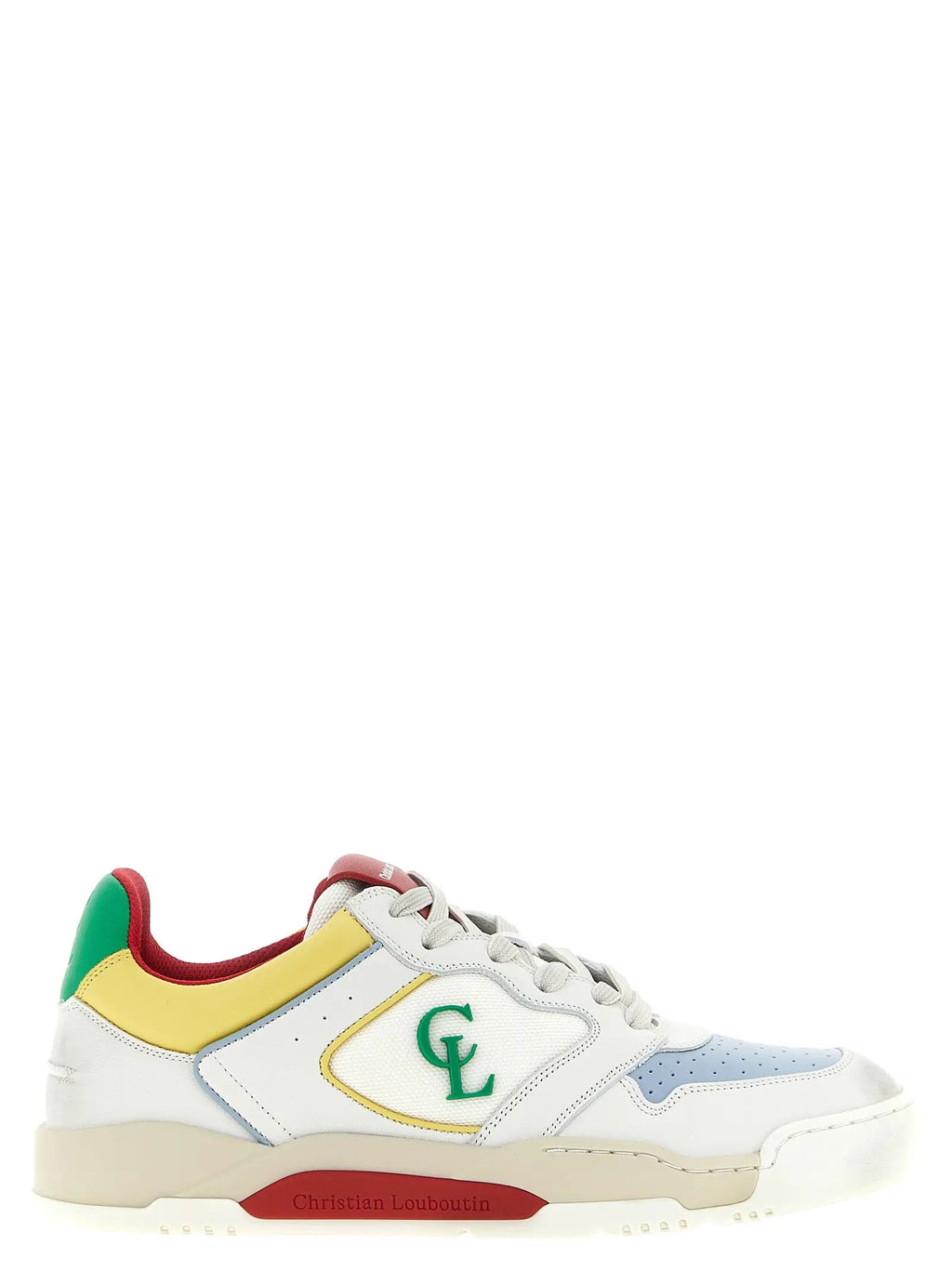 Baskets de sport Christian Louboutin en cuir de veau multicolore