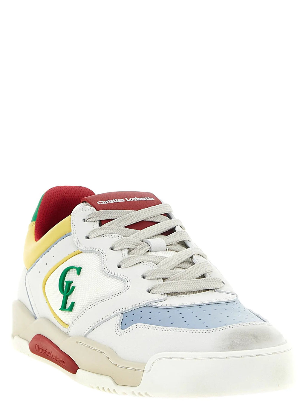 Baskets de sport Christian Louboutin en cuir de veau multicolore