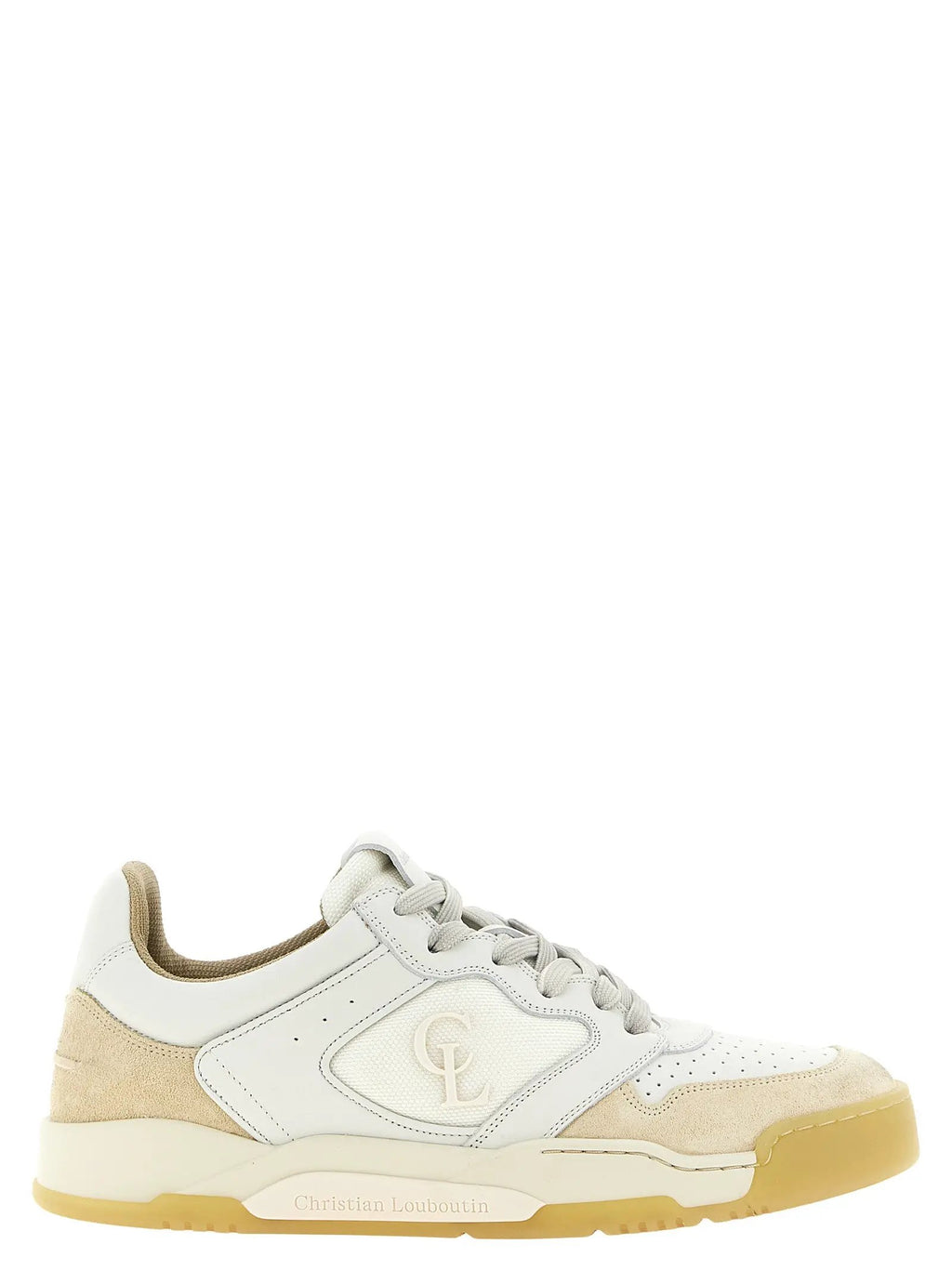 Baskets basses Christian Louboutin en veau beige