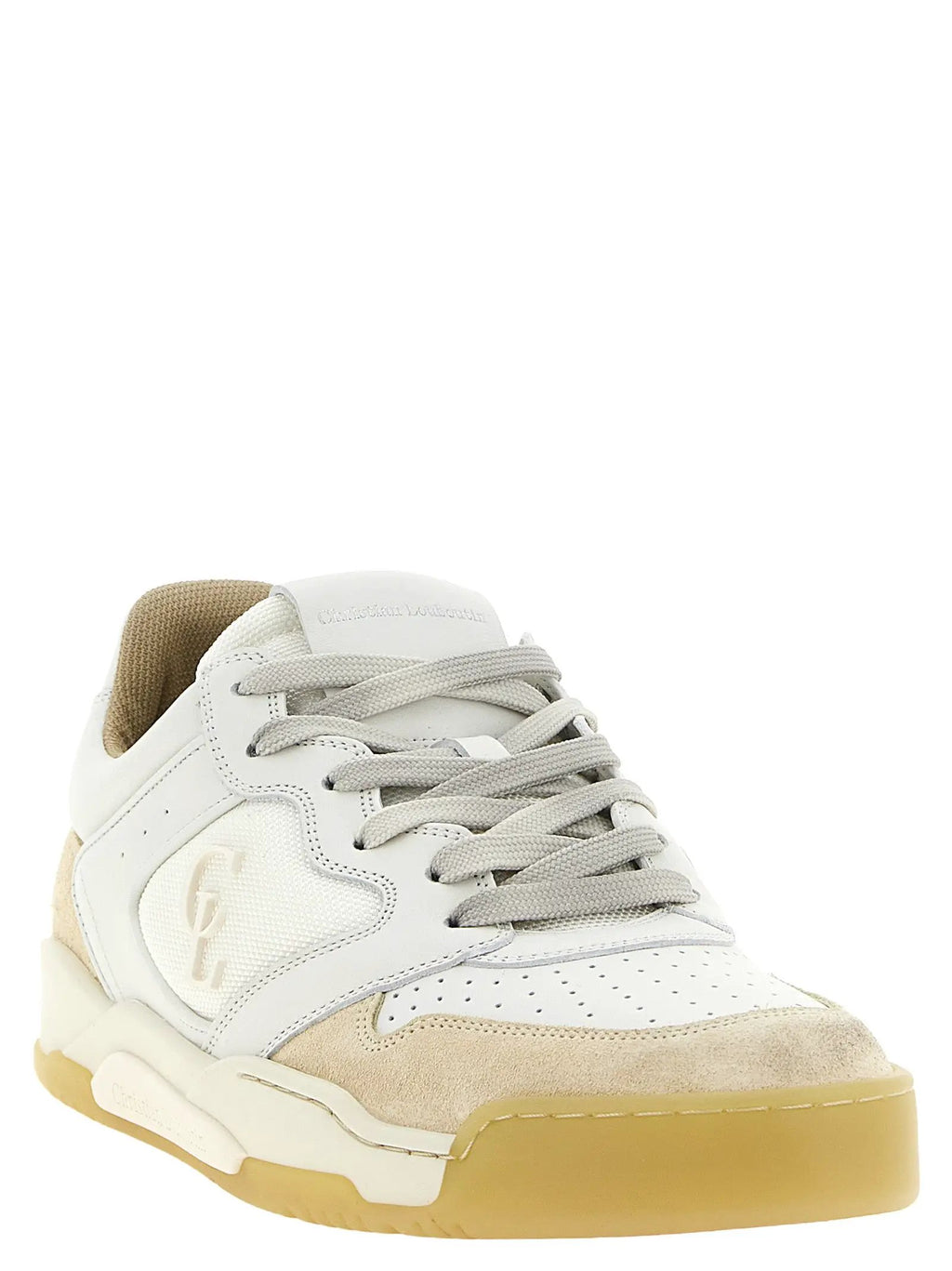 Baskets basses Christian Louboutin en veau beige
