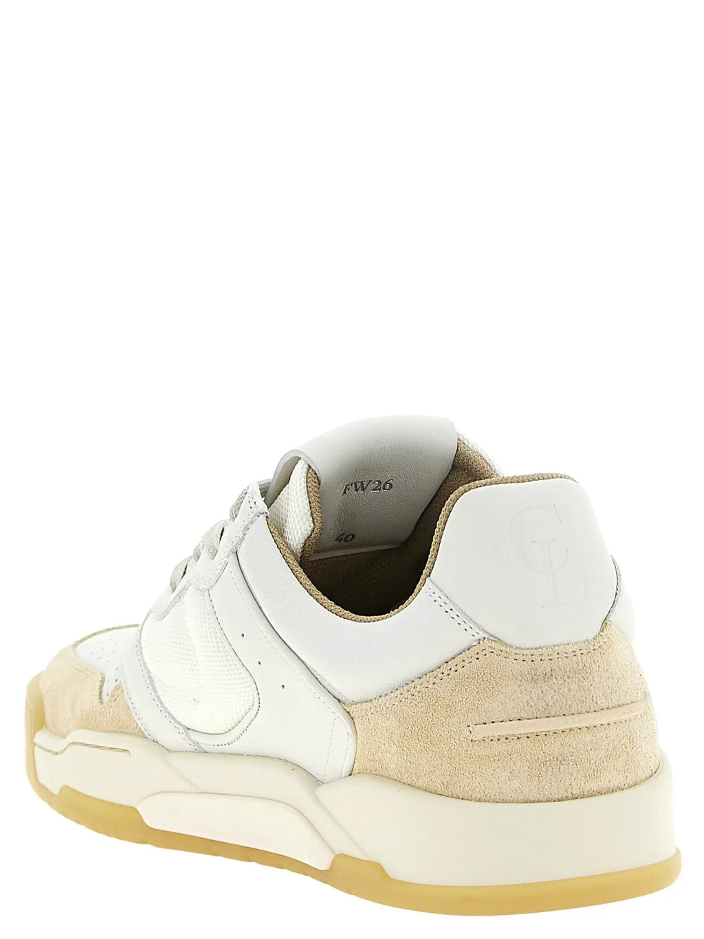 Baskets basses Christian Louboutin en veau beige