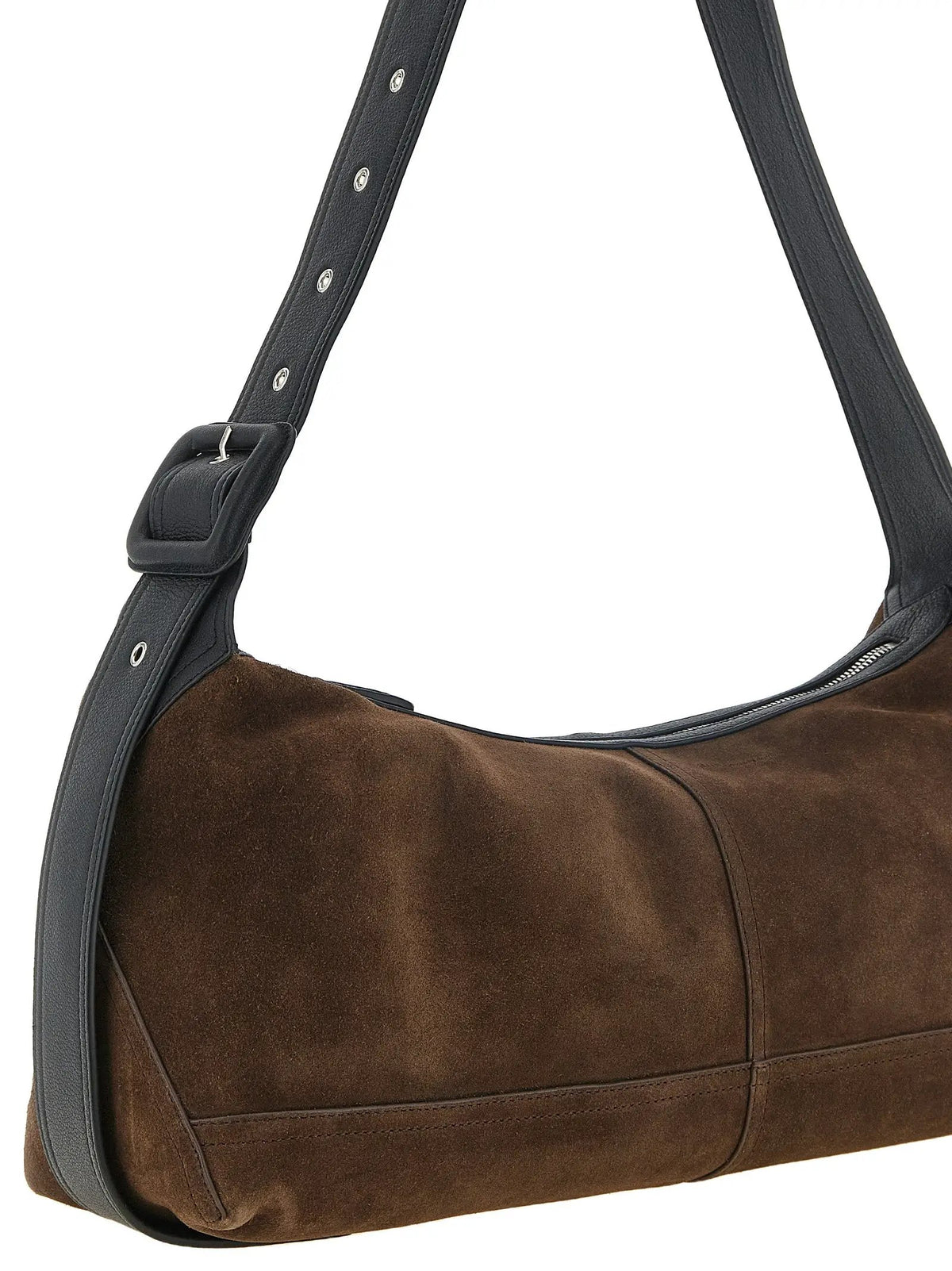 Ami Paris Brown Cowhide Crossbody Bag