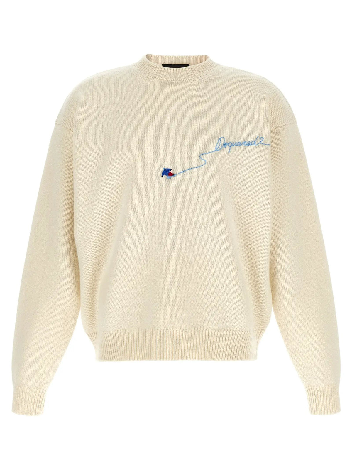 Dsquared² White Wool Cardigan