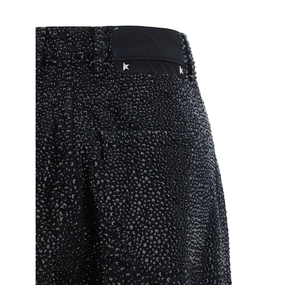 Pantalon décontracté en coton noir Golden Goose