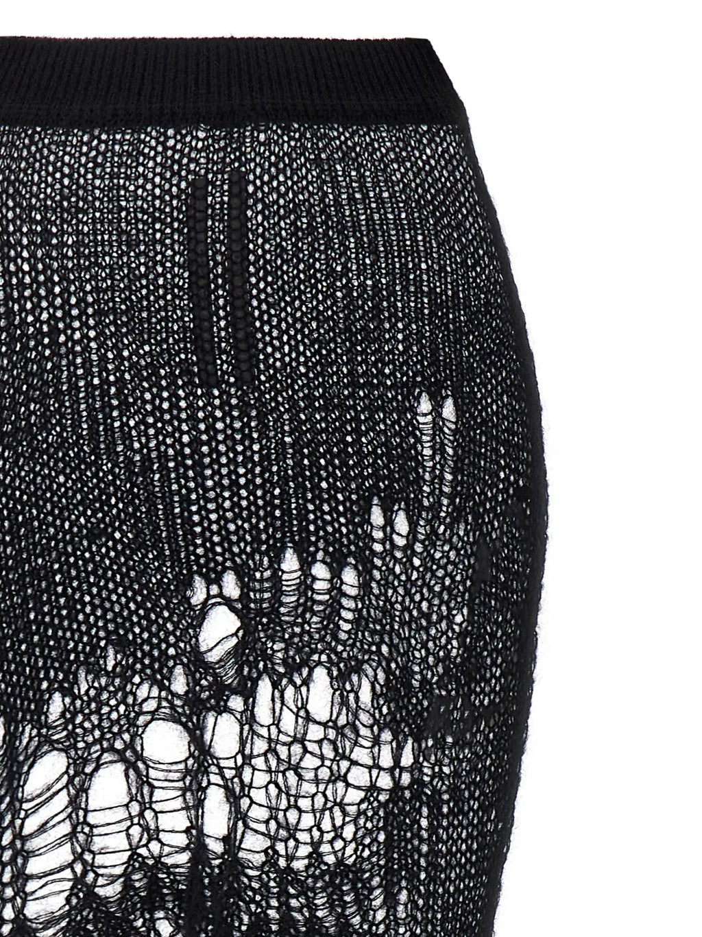 Mini-jupe Rick Owens en nylon noir
