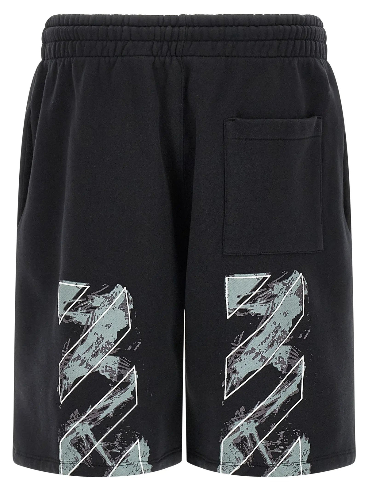 Off-White Black Cotton Bermuda Shorts