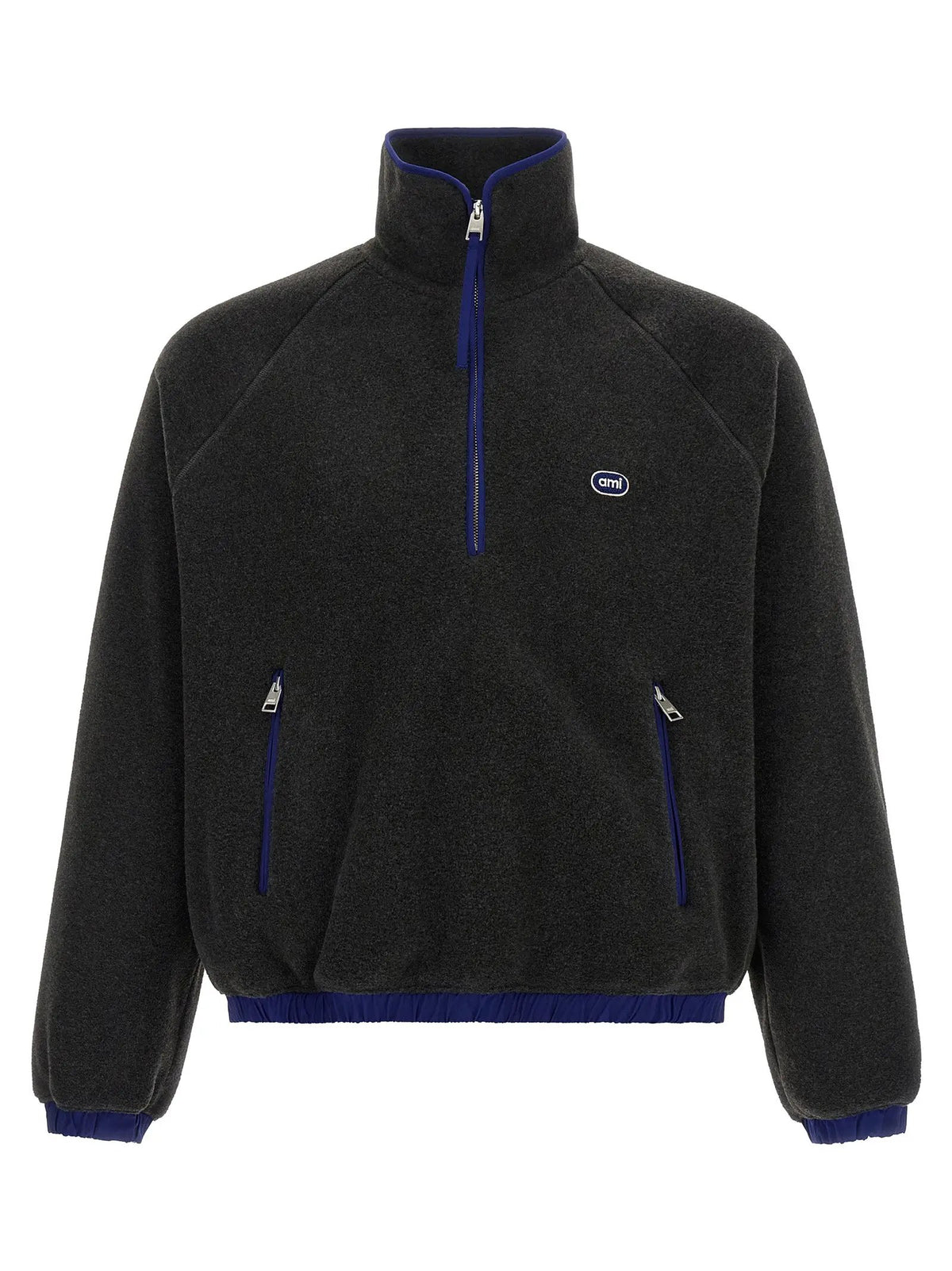 Ami Paris Gray Polyester Sweatshirt