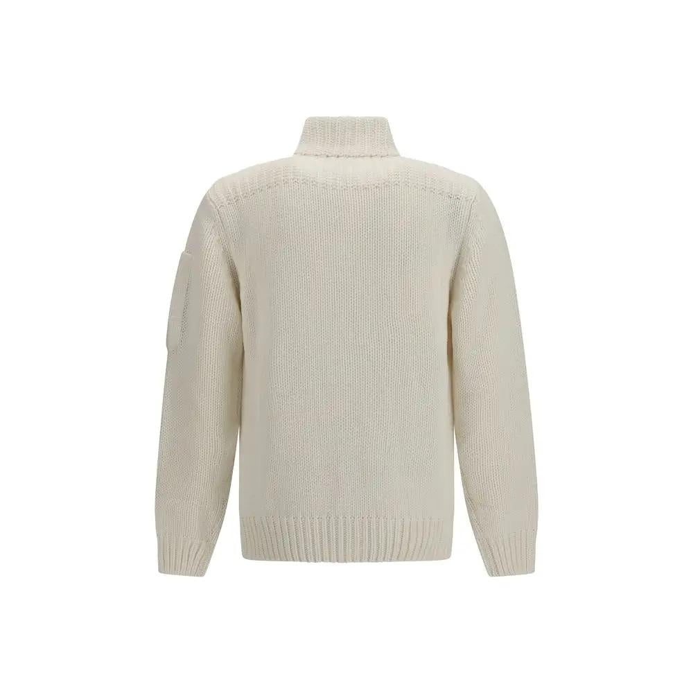 Cardigan C.P. Company en laine blanc Oves Aries