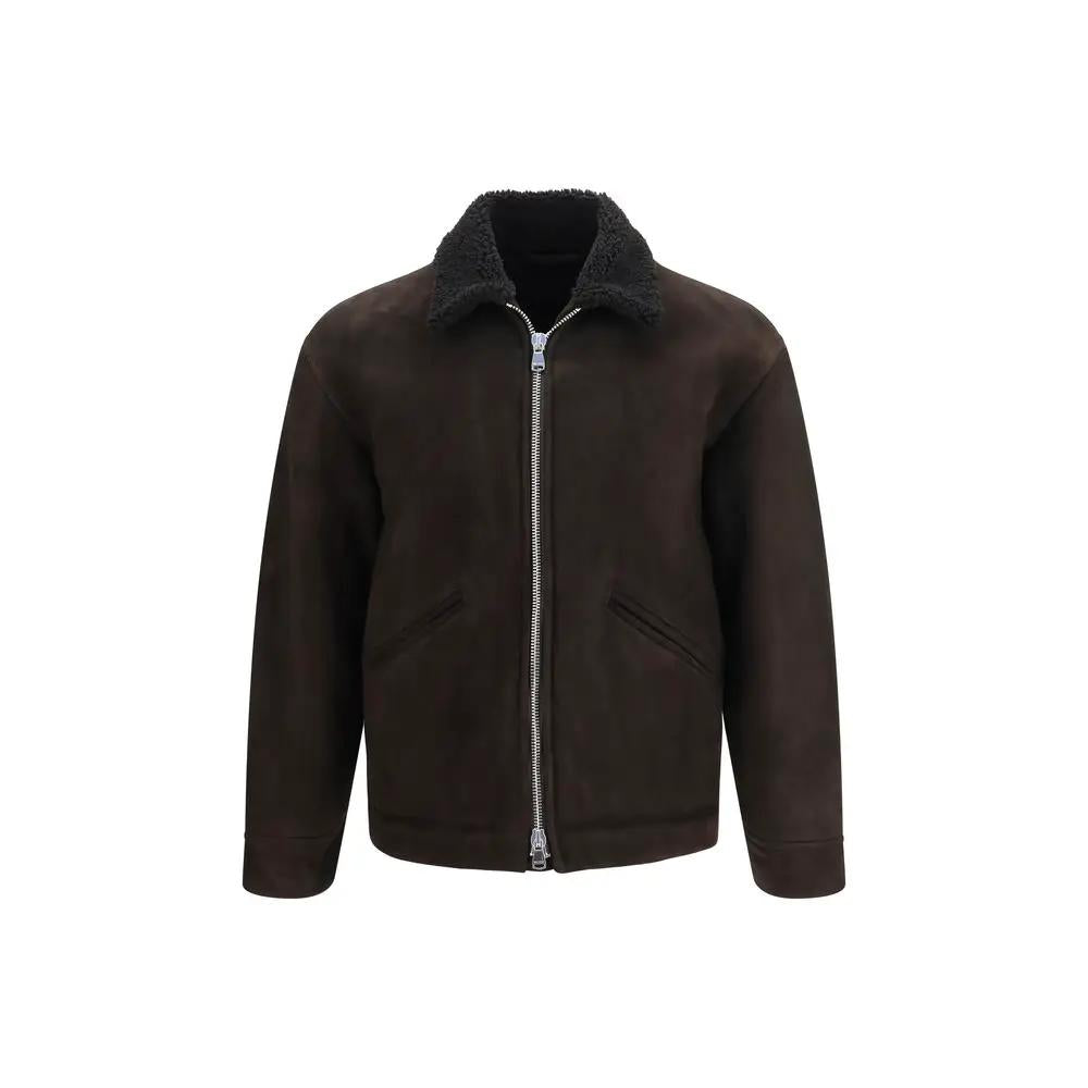 Valstar Brown Lamb Ovis Aries Leather Jacket