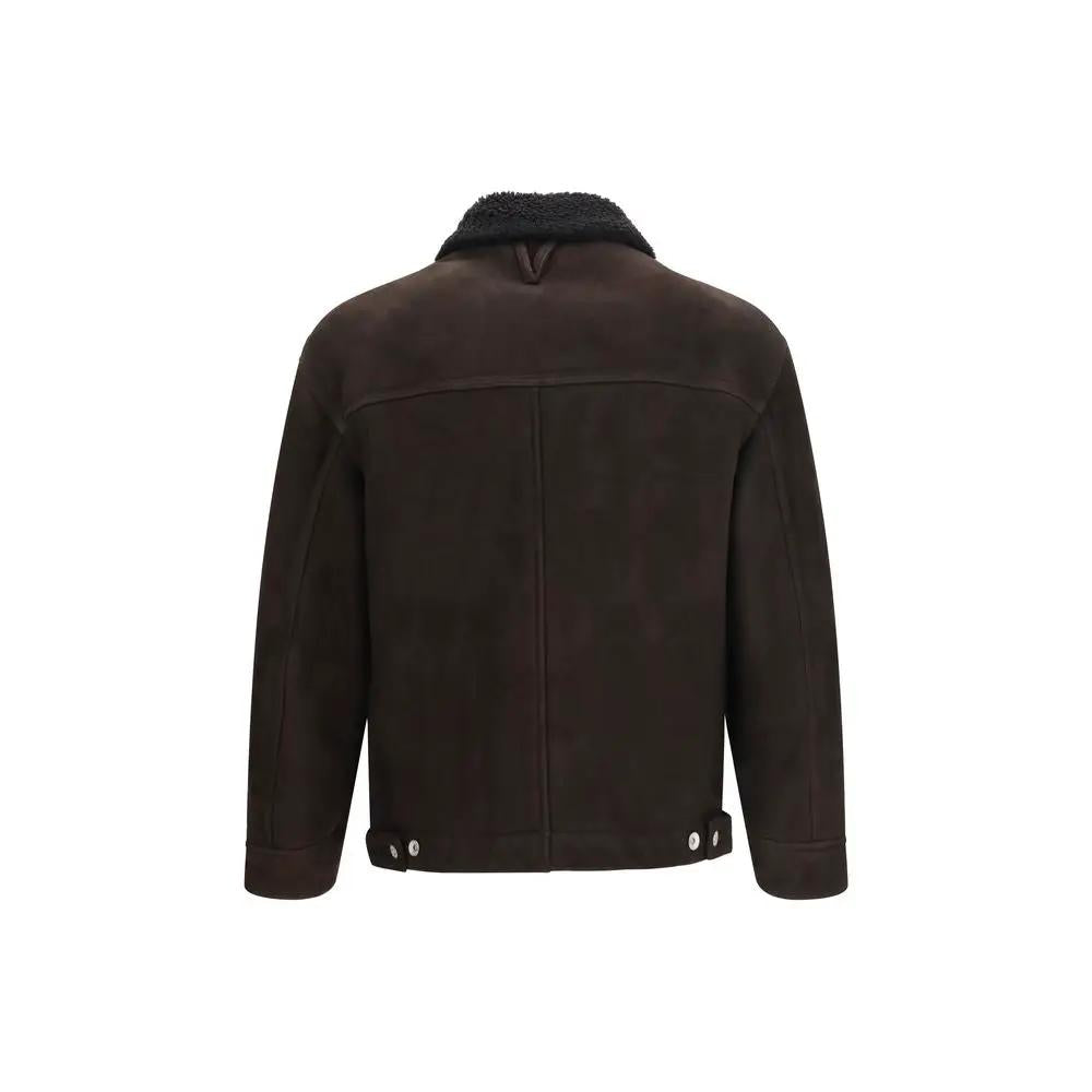 Valstar Brown Lamb Ovis Aries Leather Jacket