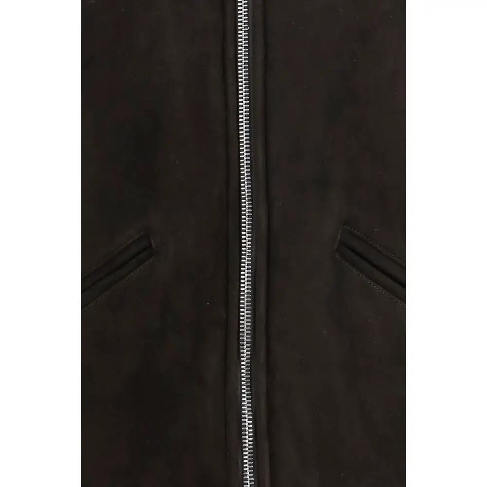 Valstar Brown Lamb Ovis Aries Leather Jacket