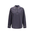 Chemise à motifs en coton bleu Marni