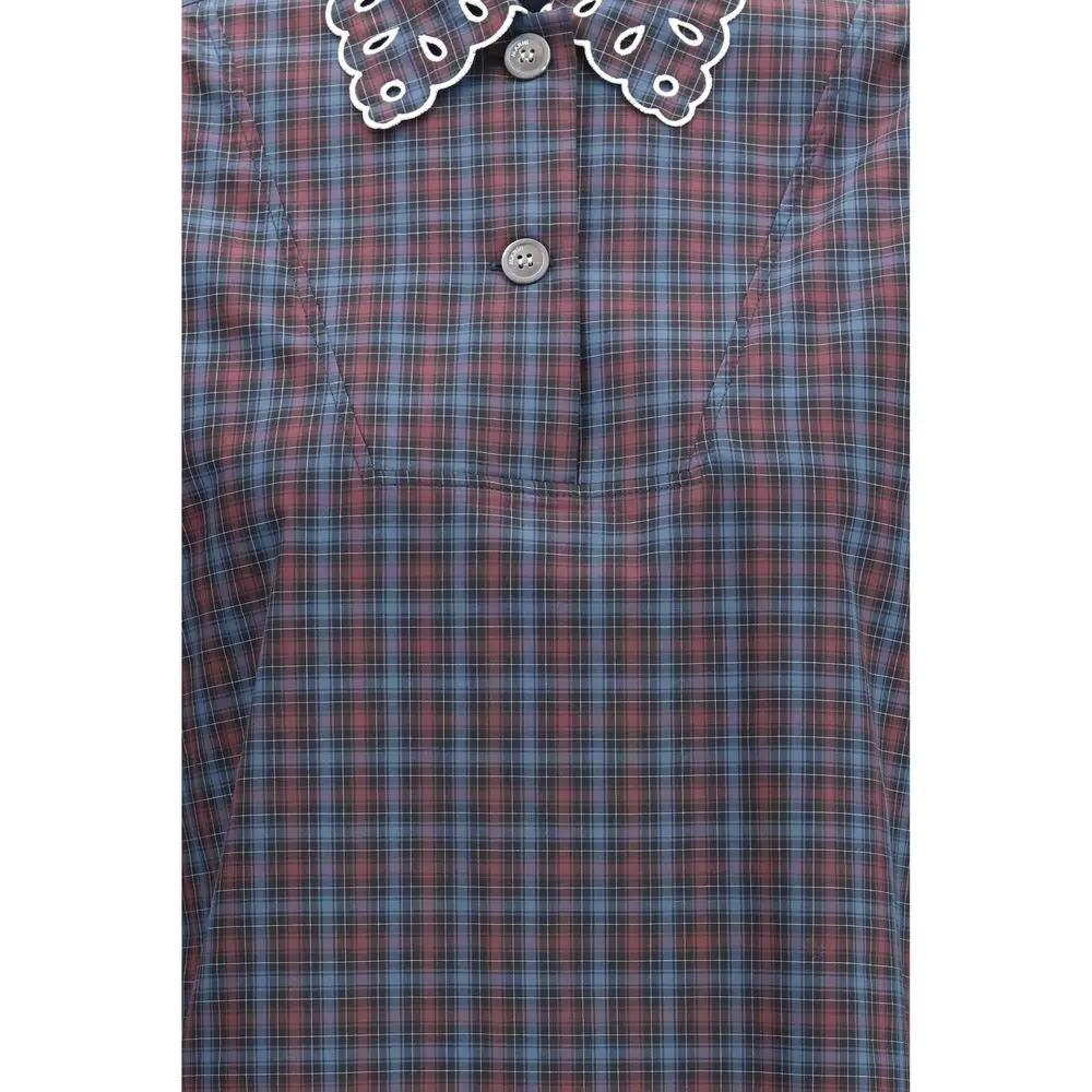 Chemise à motifs en coton bleu Marni