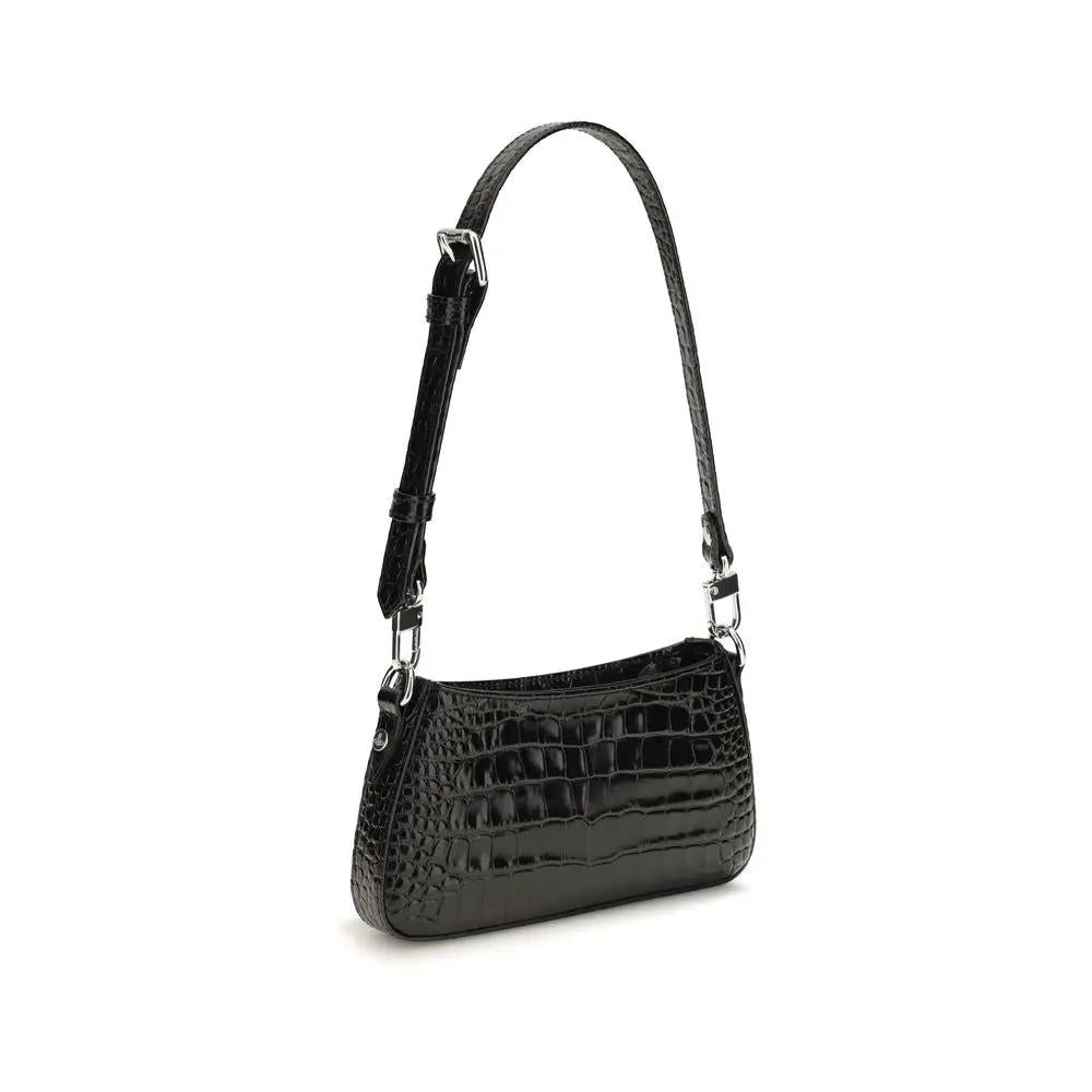 Sac bandoulière Vivienne Westwood en cuir de veau noir Bos Taurus