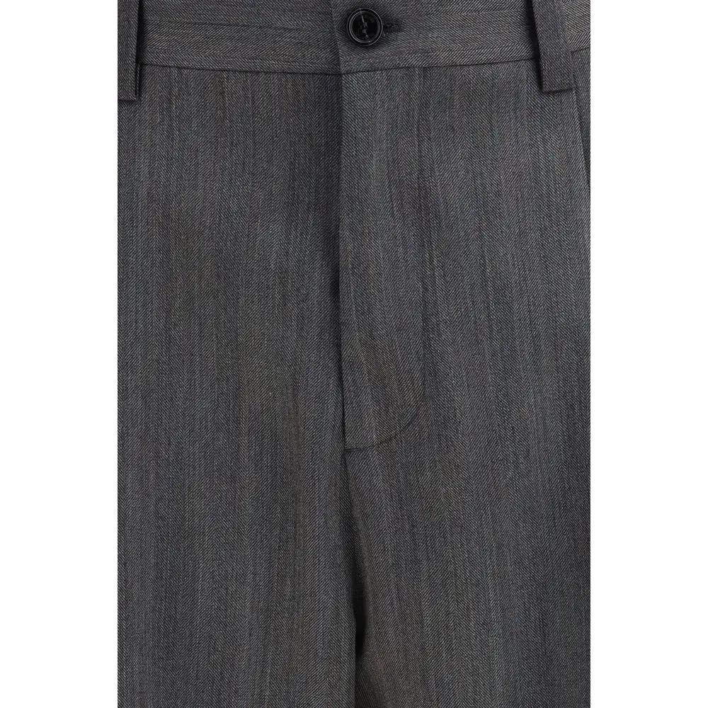 Pantalon habillé Valentino Garavani Oves Aries en laine grise