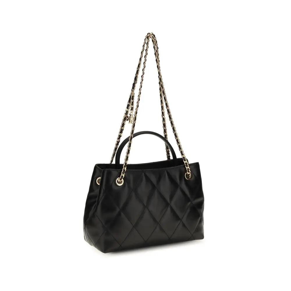 Sac à bandoulière en cuir de veau noir Bos Taurus Tory Burch