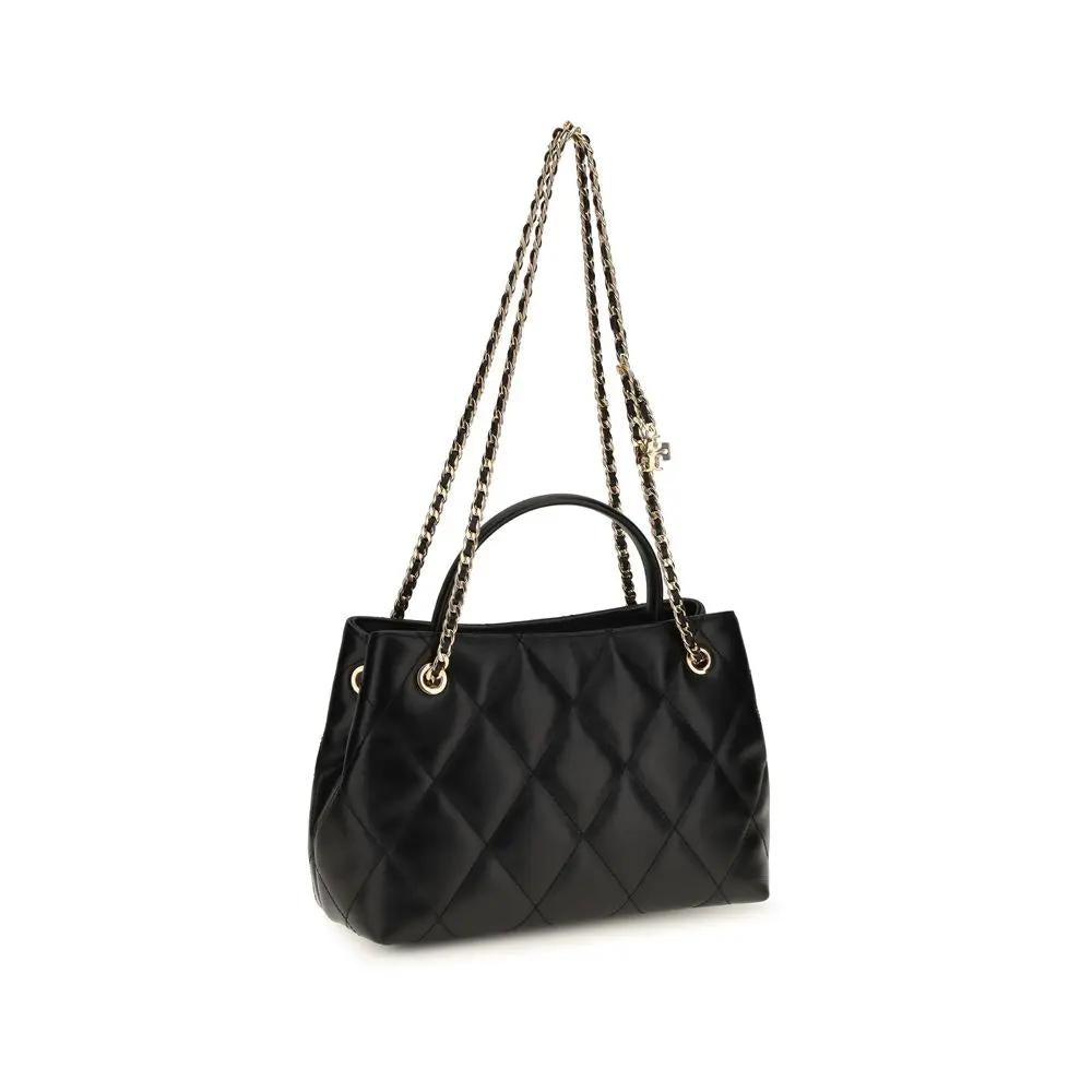 Tory Burch Black Calf Leather Bos Taurus Shoulder Bag