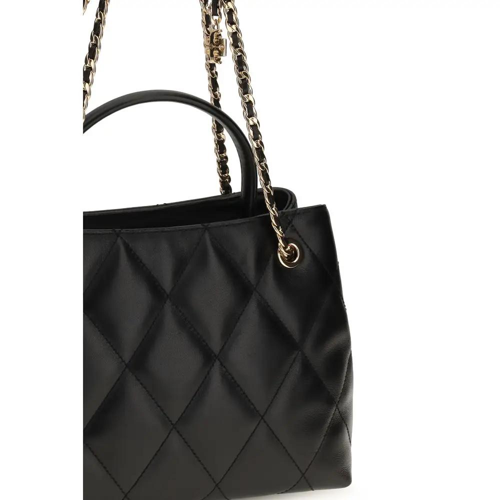 Sac à bandoulière en cuir de veau noir Bos Taurus Tory Burch