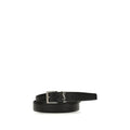 Saint Laurent Saint Laurent Black Calf Leather Bos Taurus Regular Belt