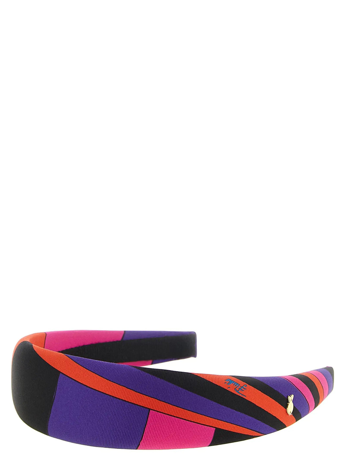 Serre-tête en soie multicolore Emilio Pucci