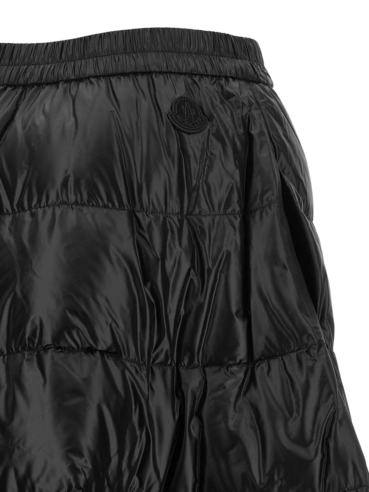 Jupe midi Moncler en polyamide noir