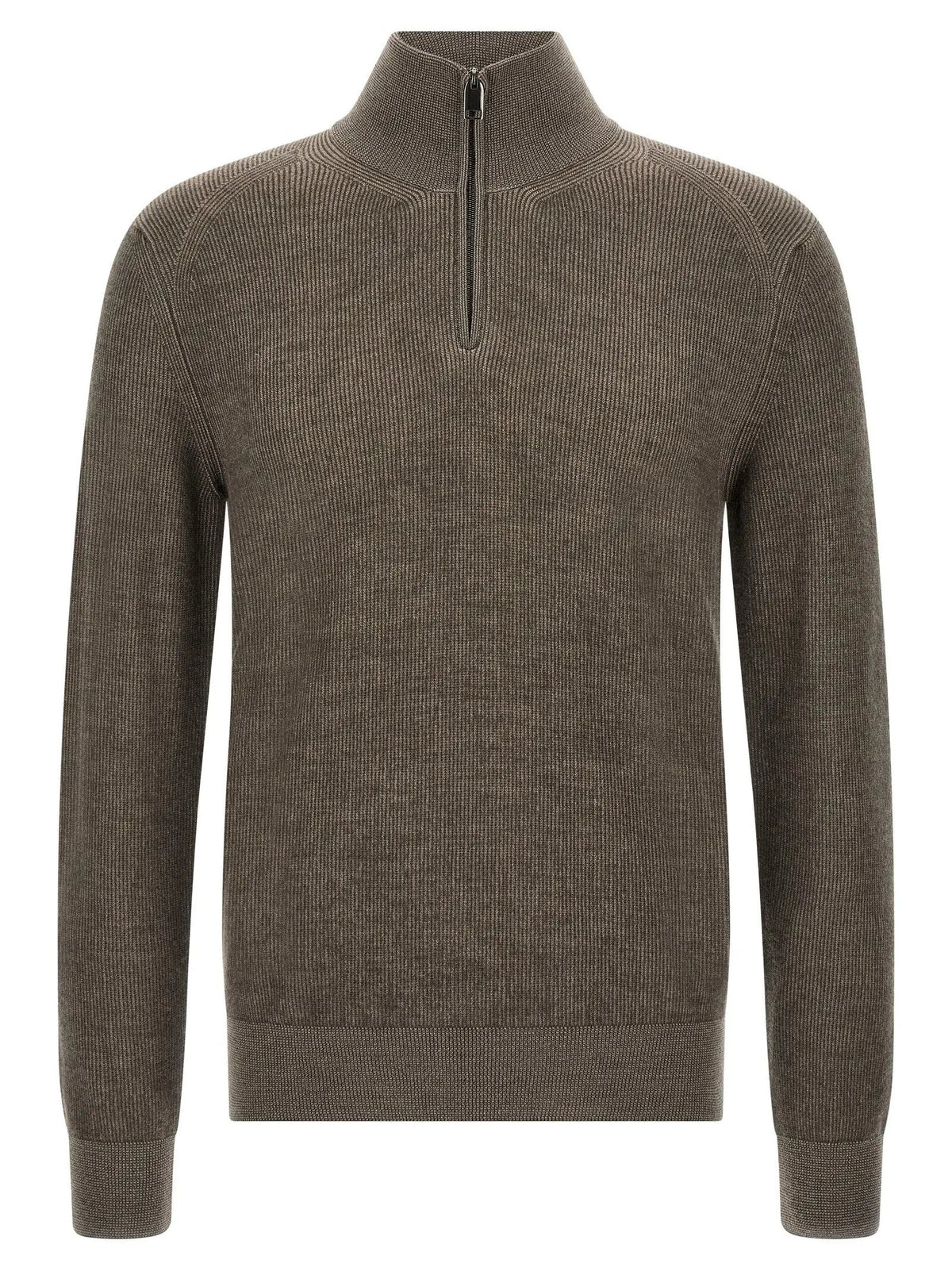 Brioni Brown Cashmere Cardigan
