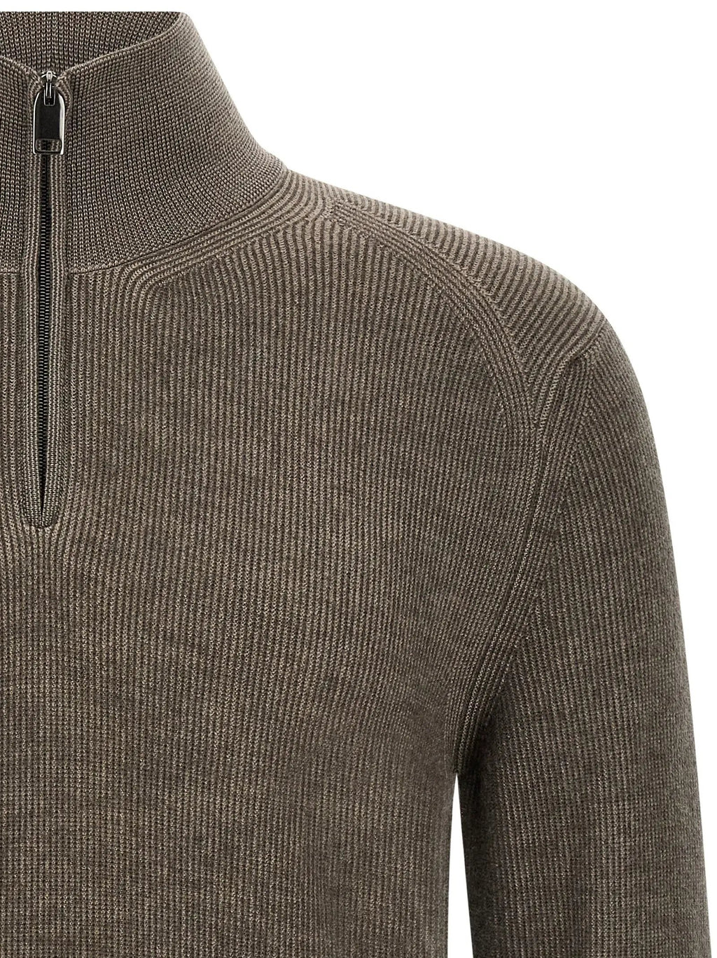 Brioni Brown Cashmere Cardigan