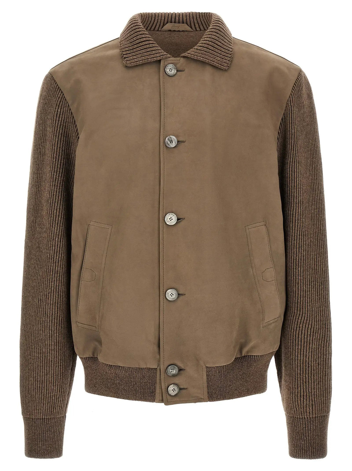 Brioni Brown Calfskin Leather Jacket
