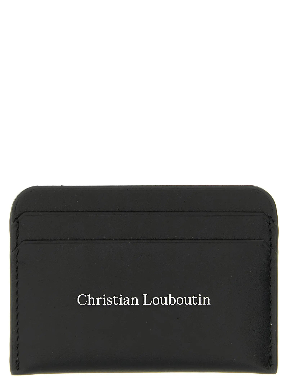 Christian Louboutin Porte-cartes en cuir de veau noir