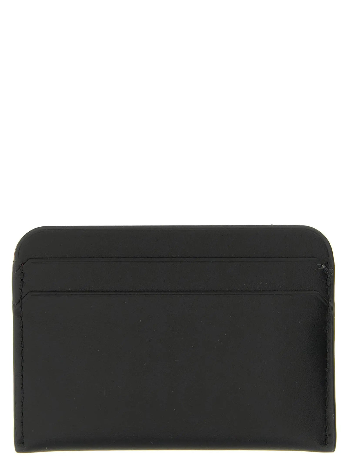 Christian Louboutin Porte-cartes en cuir de veau noir